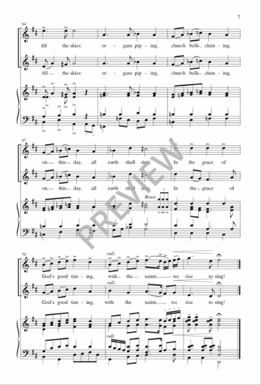 Rise to Sing! The Light Is Breaking 4-Part scores gallery preview page 7