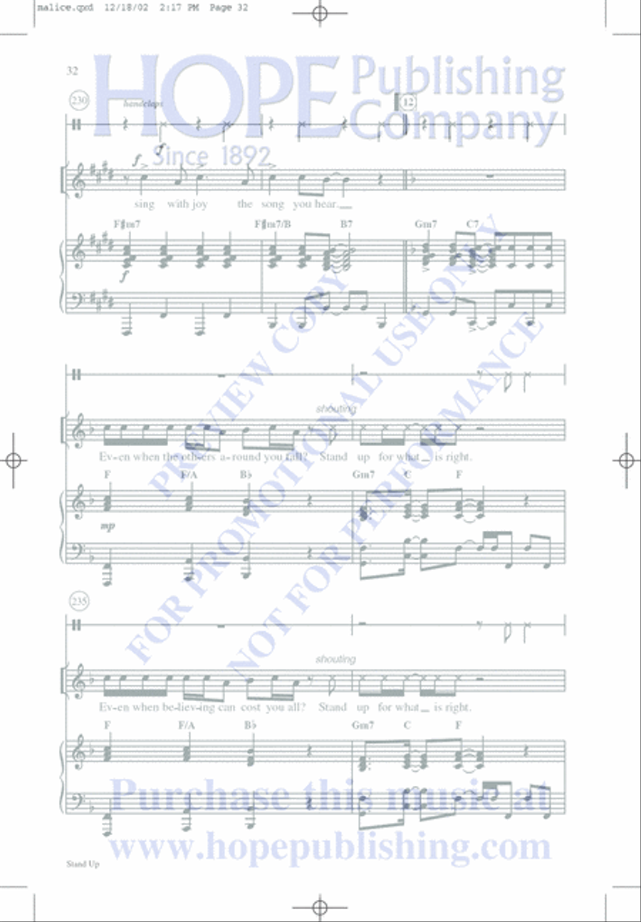 Malice in the Palace Unison Choir scores gallery preview page 32