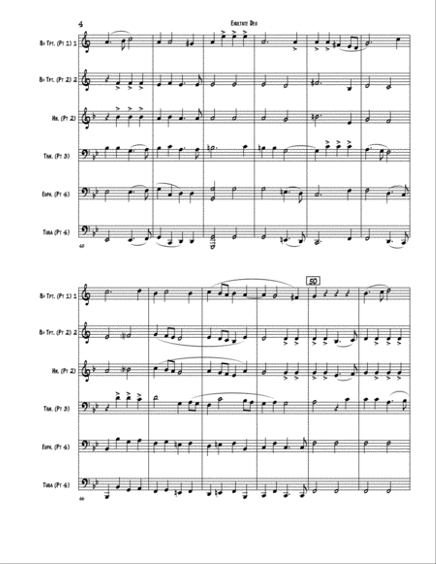 Exultate Deo (Flexible Brass Instrumentation) Brass Ensemble scores gallery preview page 4