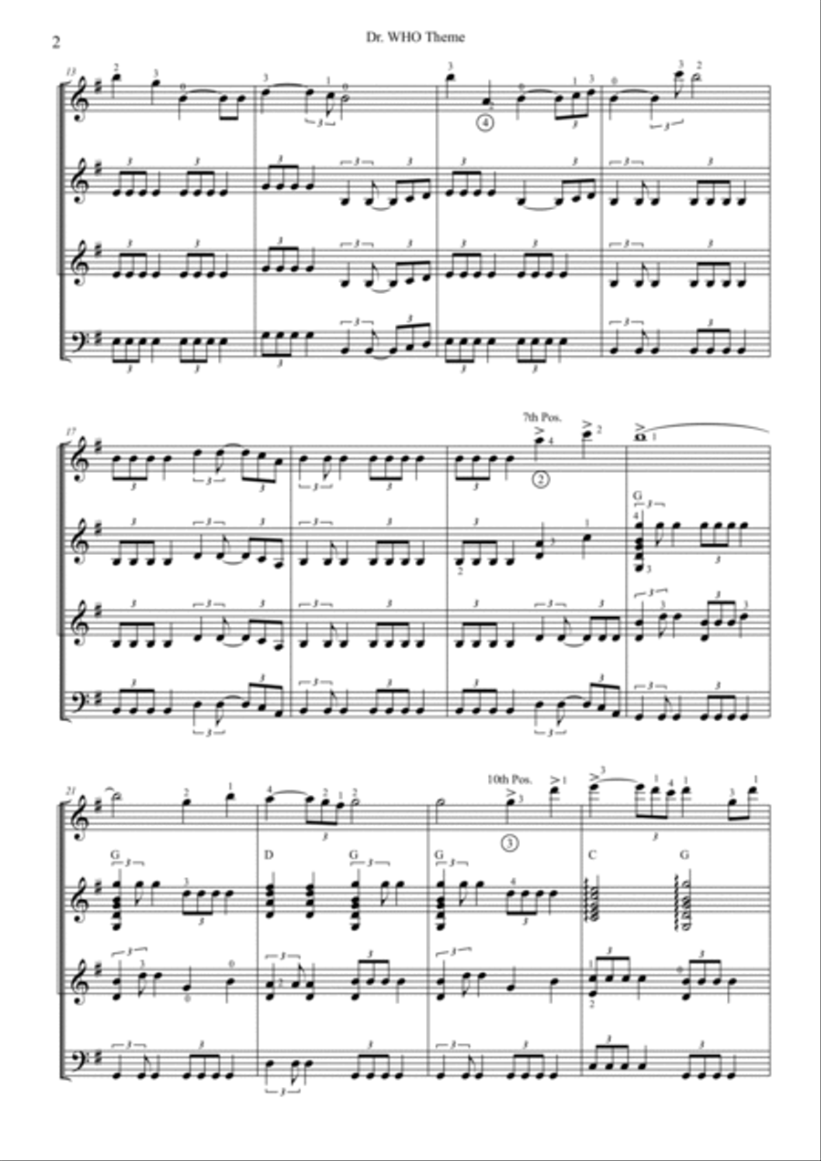 Doctor Who Theme Doctor Who Theme Electric Guitar scores gallery preview page 2