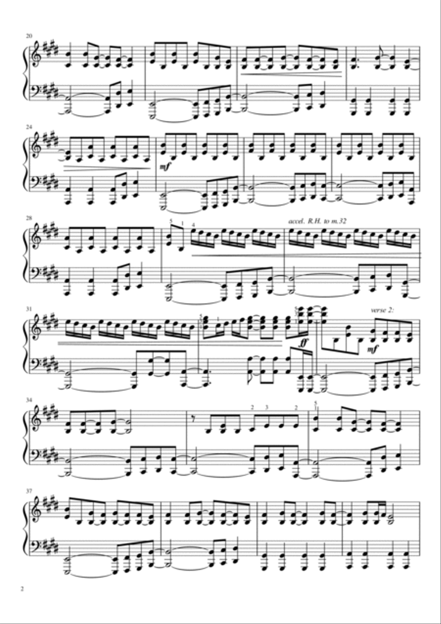 Don't Stop Believin' Piano Solo scores gallery preview page 2