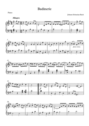 Badinerie - Johann Sebastian Bach (Piano Solo)