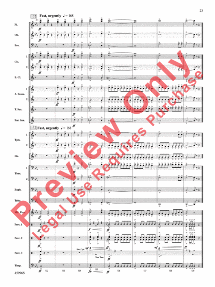 Terracotta Warriors Concert Band scores gallery preview page 24