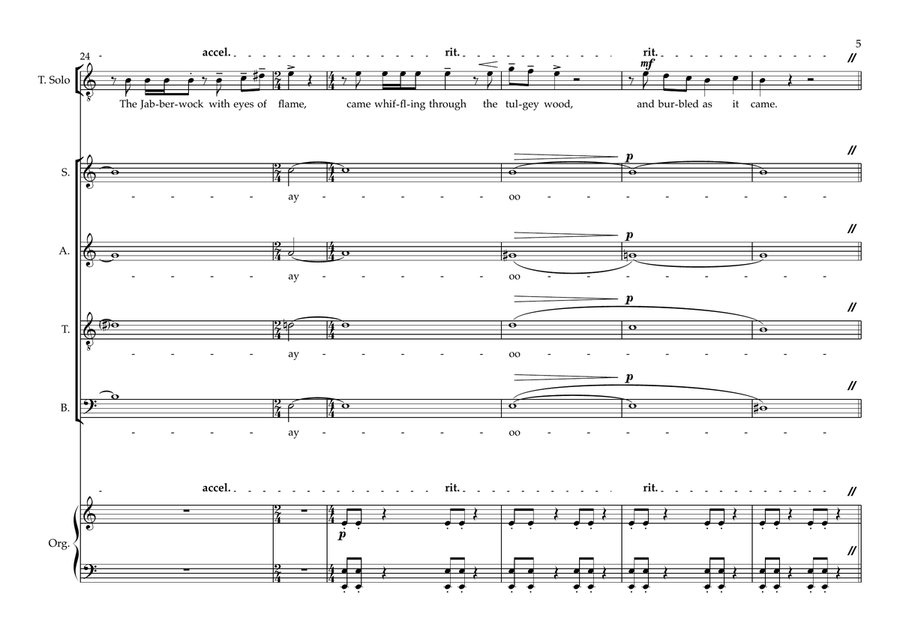 Jabberwocky, Op. 23 Jabberwocky, Op. 23 4-Part scores gallery preview page 5