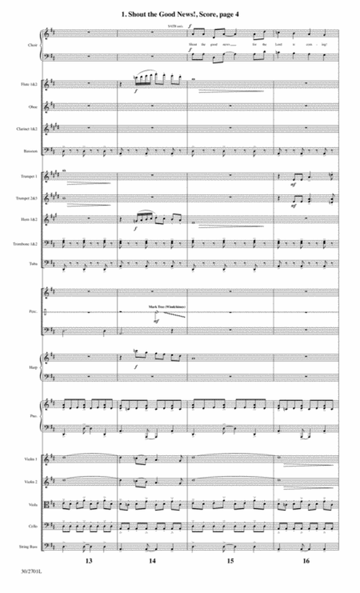 Shout the Good News! - Orchestral Score and Parts