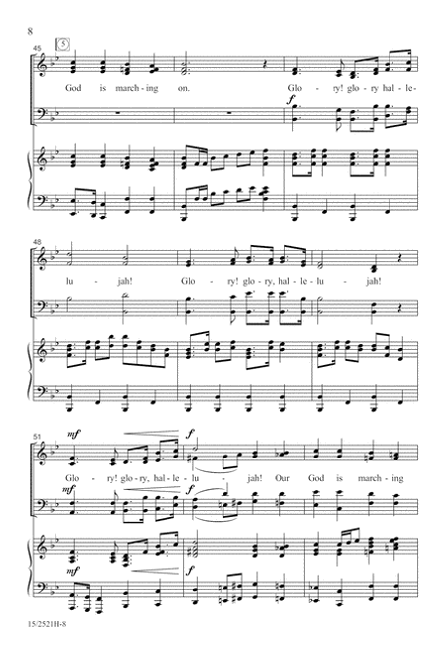 Battle Hymn of the Republic 4-Part scores gallery preview page 9