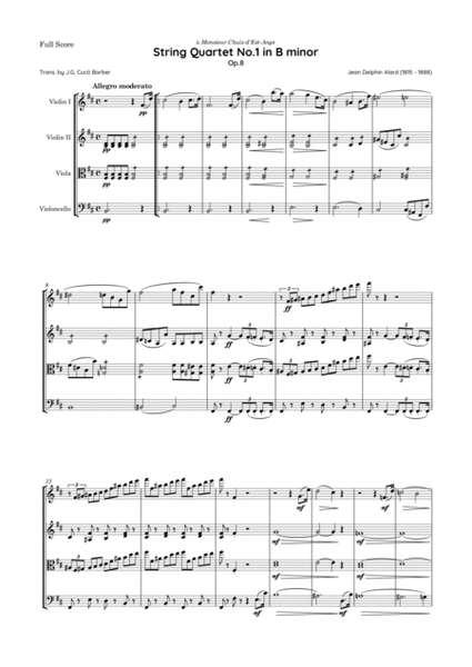 Alard - String Quartet No.1 in B minor