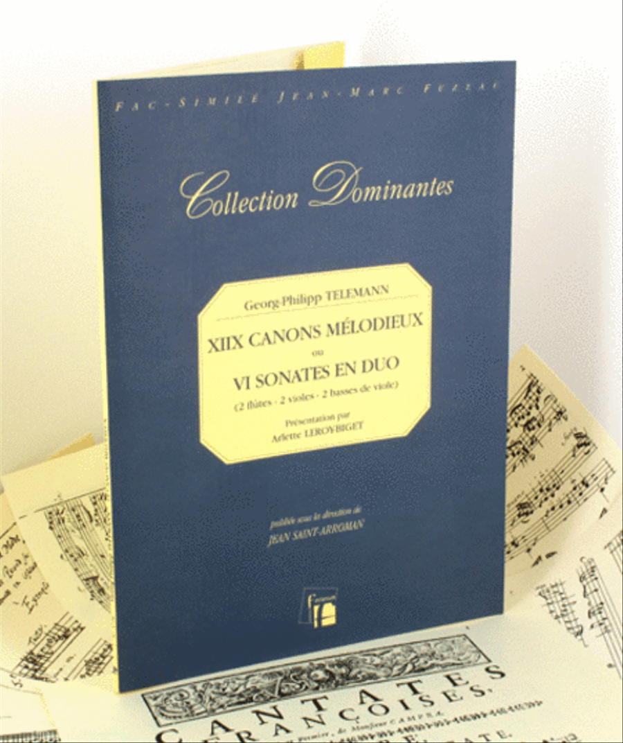 XIIX melodious canons or VI sonatas for two. Paris, 1738. Flute Solo scores gallery preview page 1