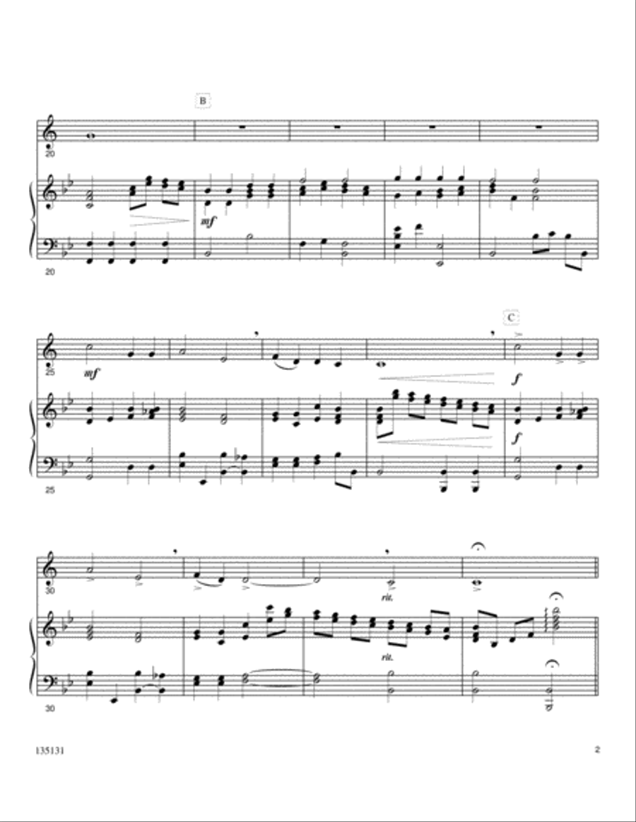 Holy, Holy, Holy Holy, Holy, Holy Trumpet Solo scores gallery preview page 2