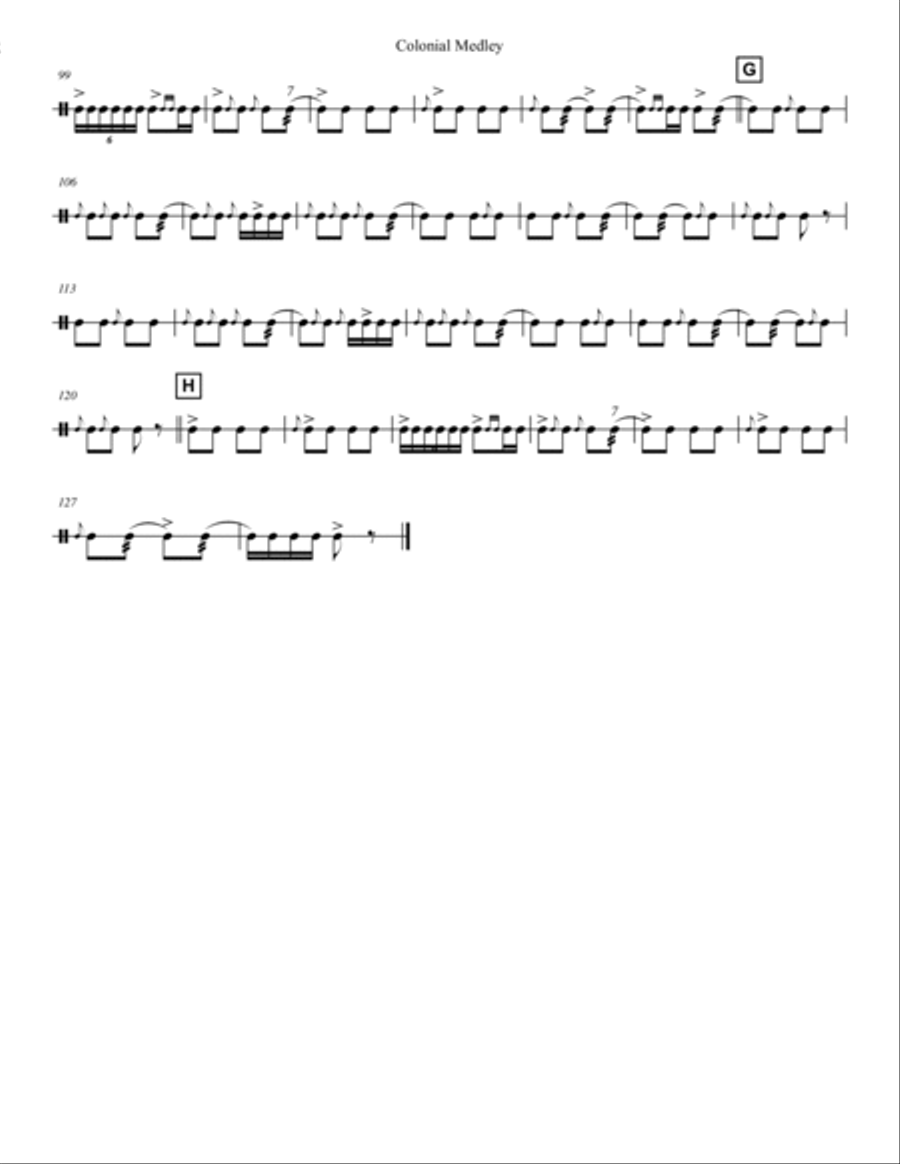 Colonial Fife & Drum Medley Piccolo scores gallery preview page 25