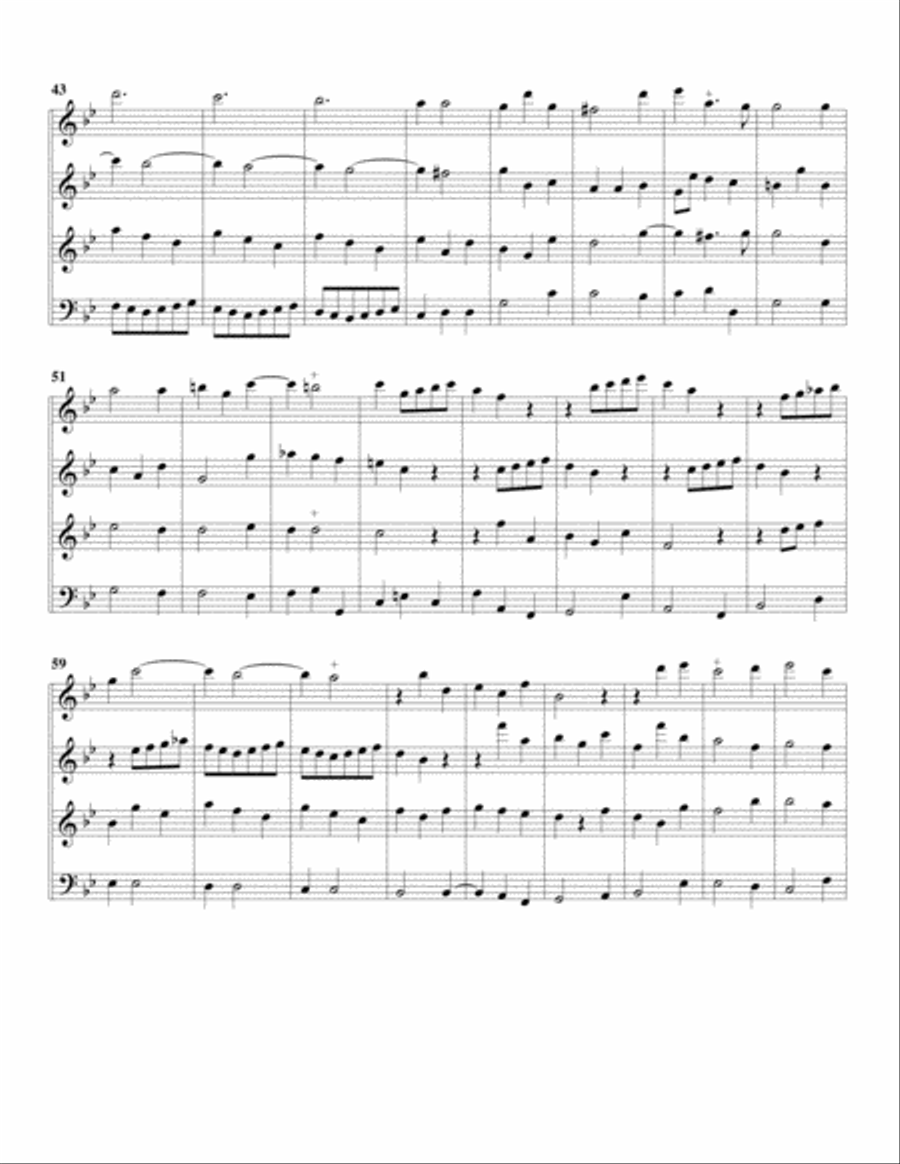 Sonata, Op.34,no.2 (arrangement for 4 recorders) Recorder scores gallery preview page 4