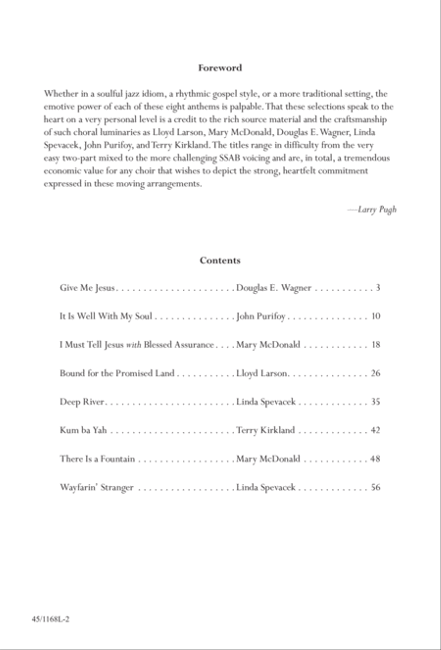 8 Anthems for About 12 Singers 3-Part scores gallery preview page 2