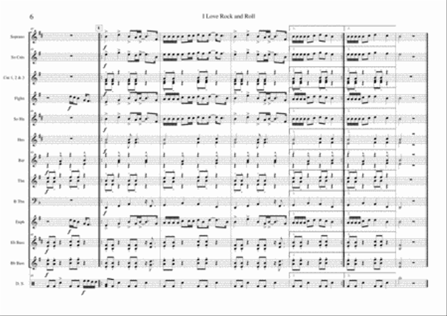 I Love Rock 'N Roll Small Ensemble scores gallery preview page 6