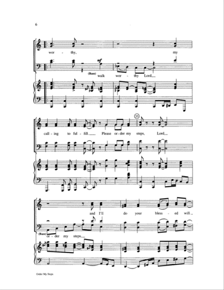 Order My Steps 4-Part scores gallery preview page 6