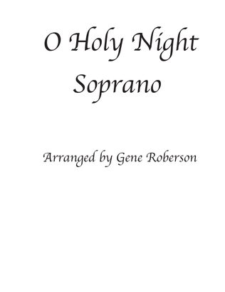 O Holy Night Soprano Key of C