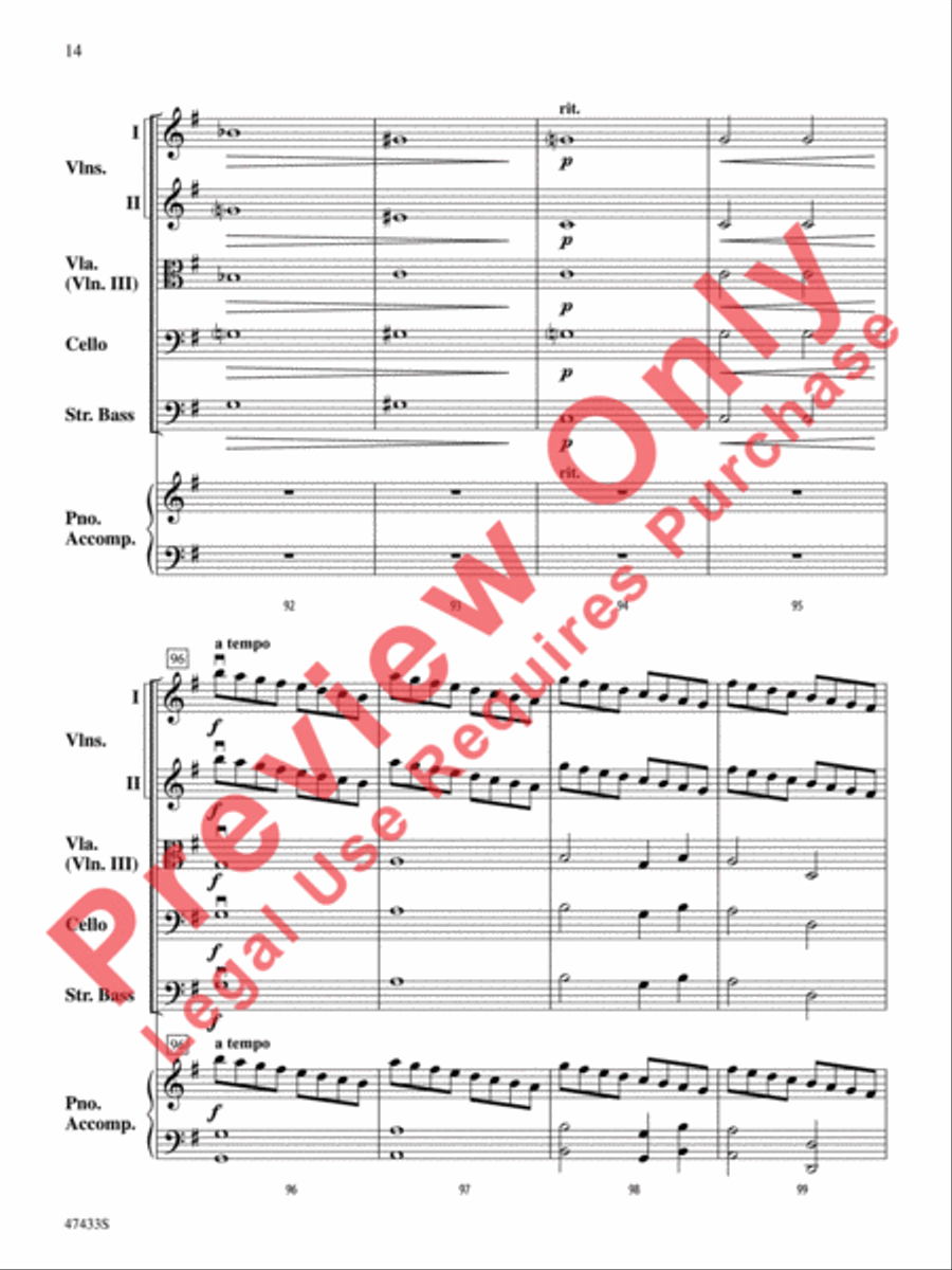 Themes from Pictures at an Exhibition String Orchestra scores gallery preview page 15