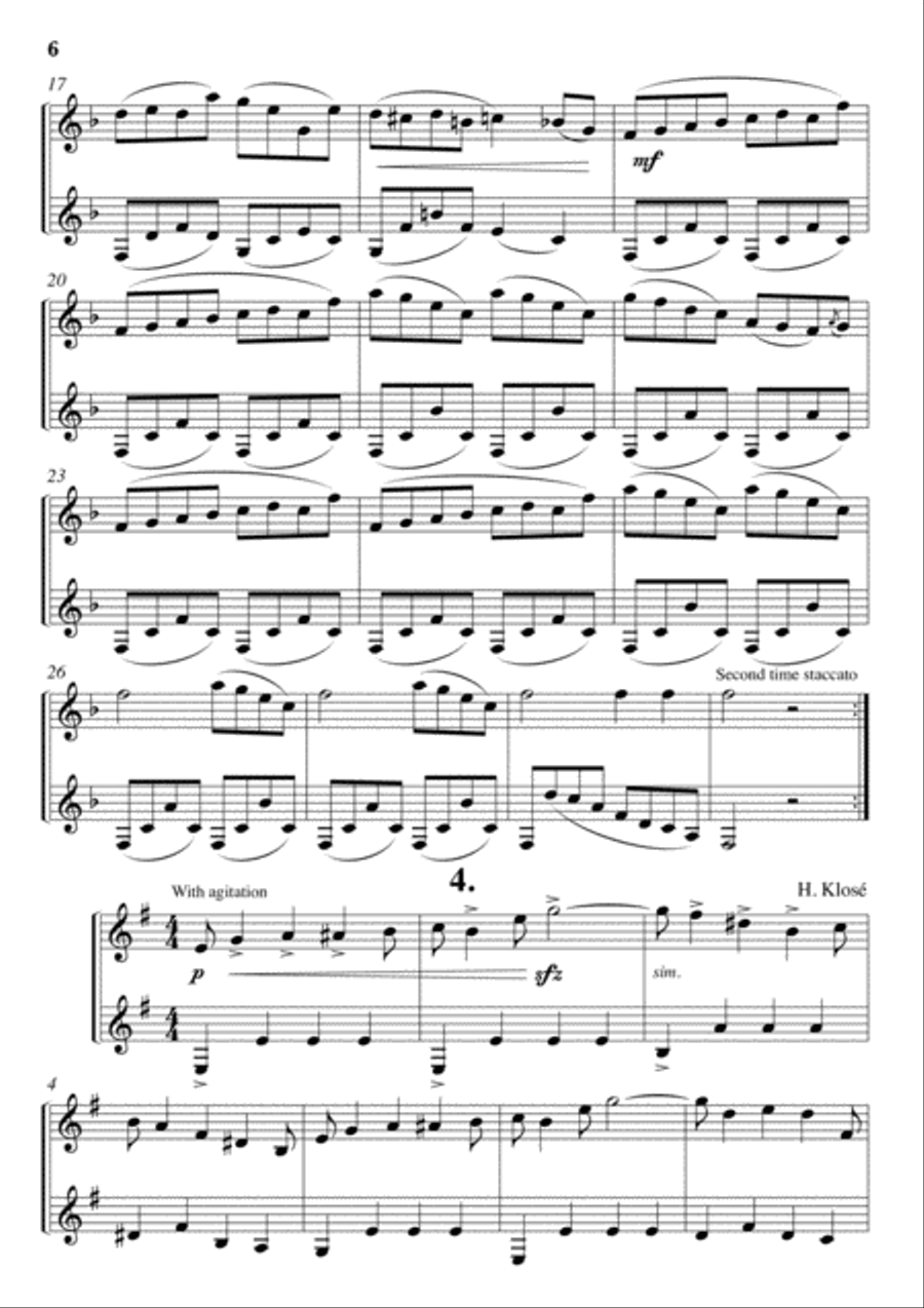 Dinosaur Scales - Studies and Exercises for 2 Clarinets Clarinet Duet scores gallery preview page 4