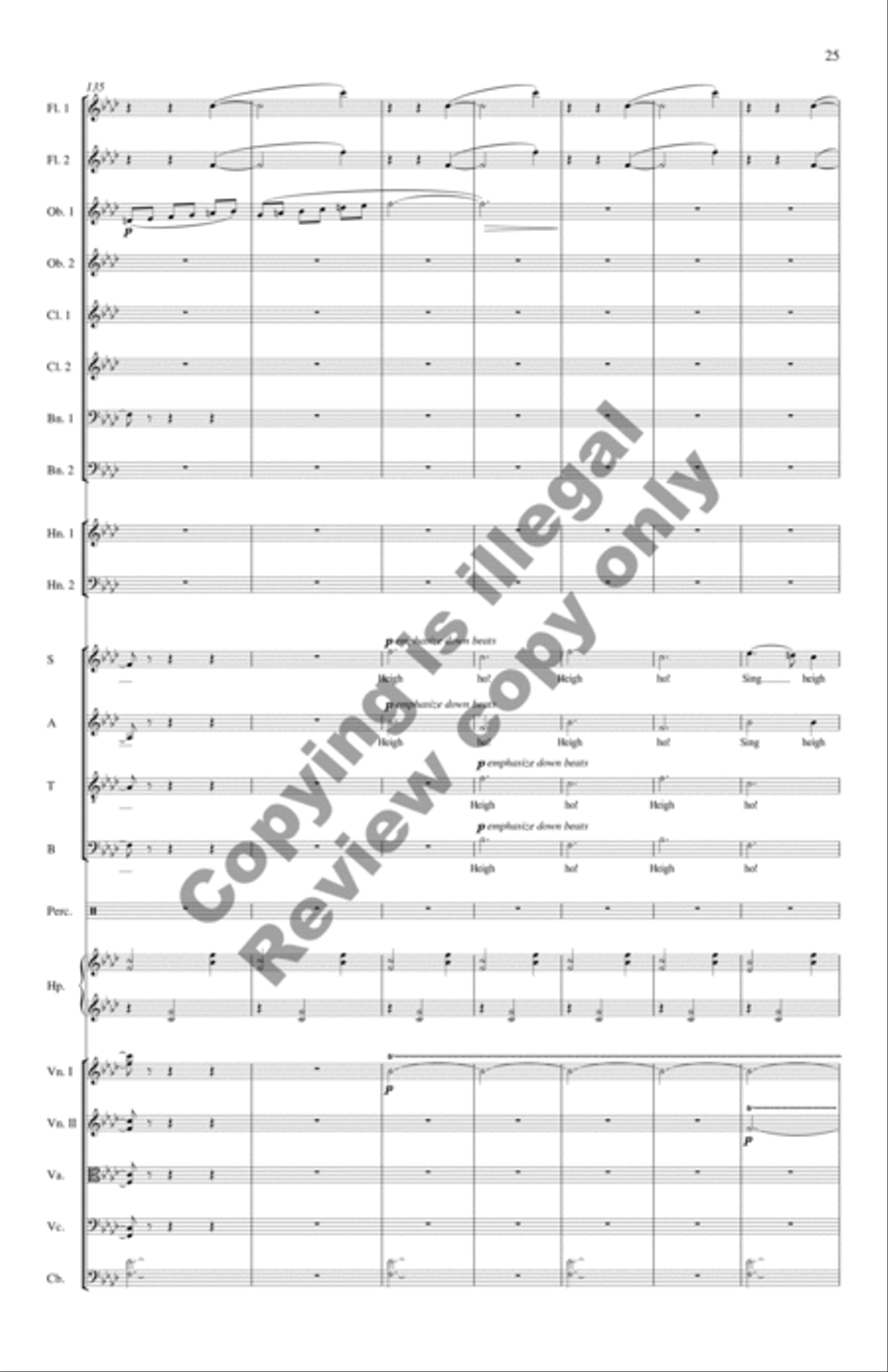 Blow, Blow, Thou Winter Wind (Orchestra Score) Choir scores gallery preview page 15