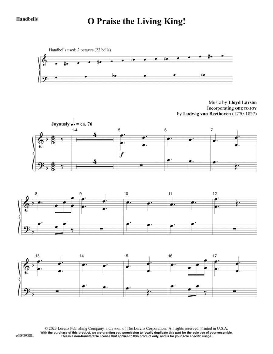 Downloadable shop handbell music