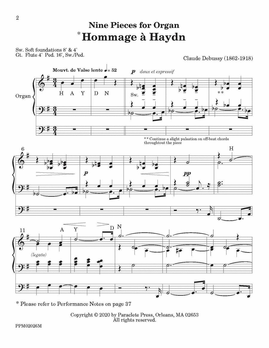 Nine Pieces for Organ