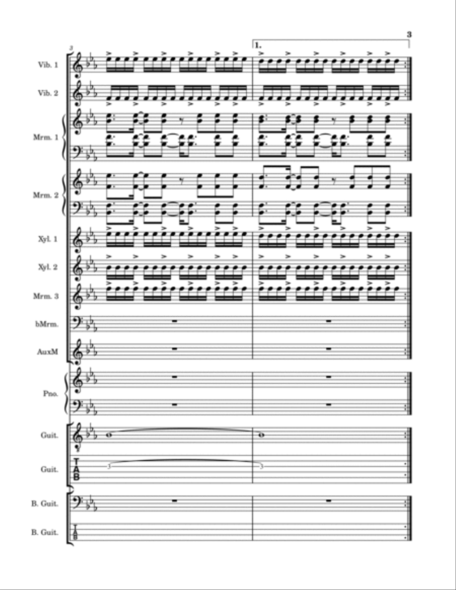 Pinball Wizard Pinball Wizard Percussion Ensemble scores gallery preview page 3