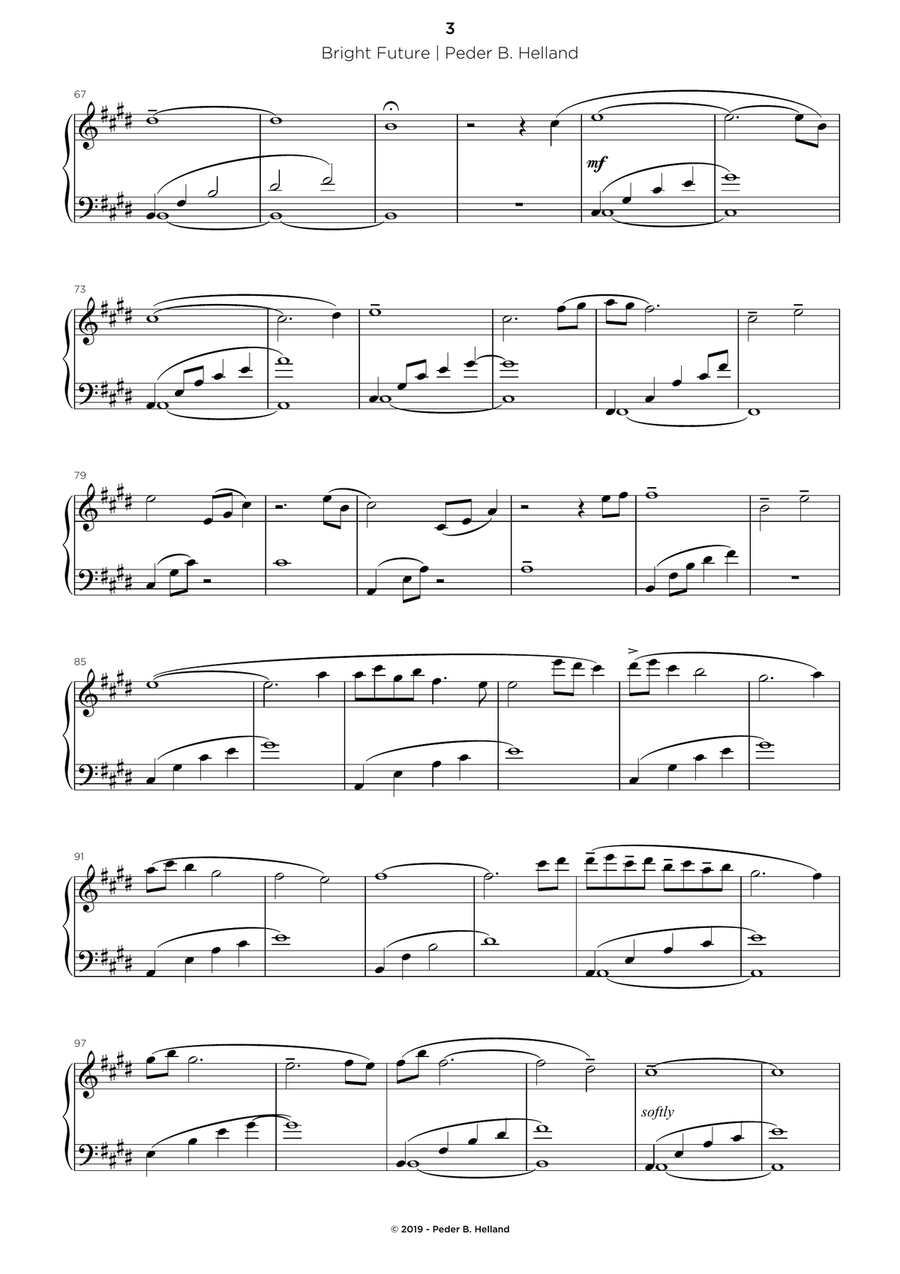 Bright Future Bright Future Easy Piano scores gallery preview page 3