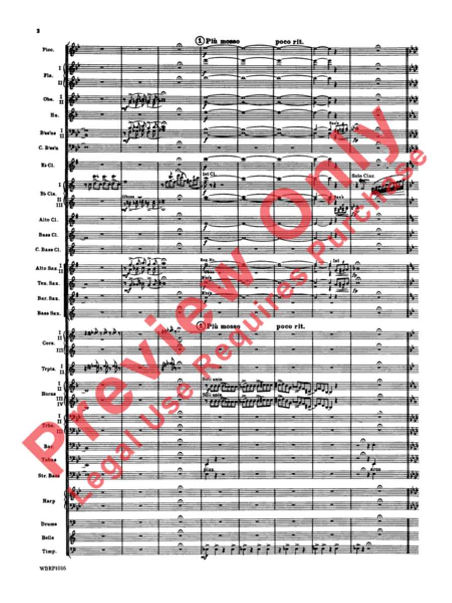 Rhapsody in Blue Concert Band scores gallery preview page 5