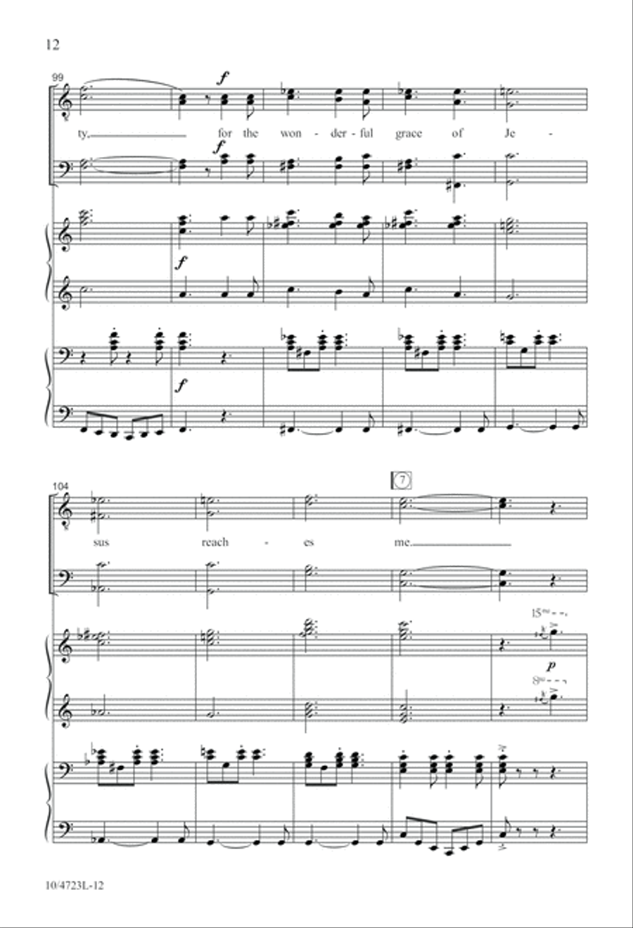 Wonderful Grace of Jesus TTBB scores gallery preview page 12
