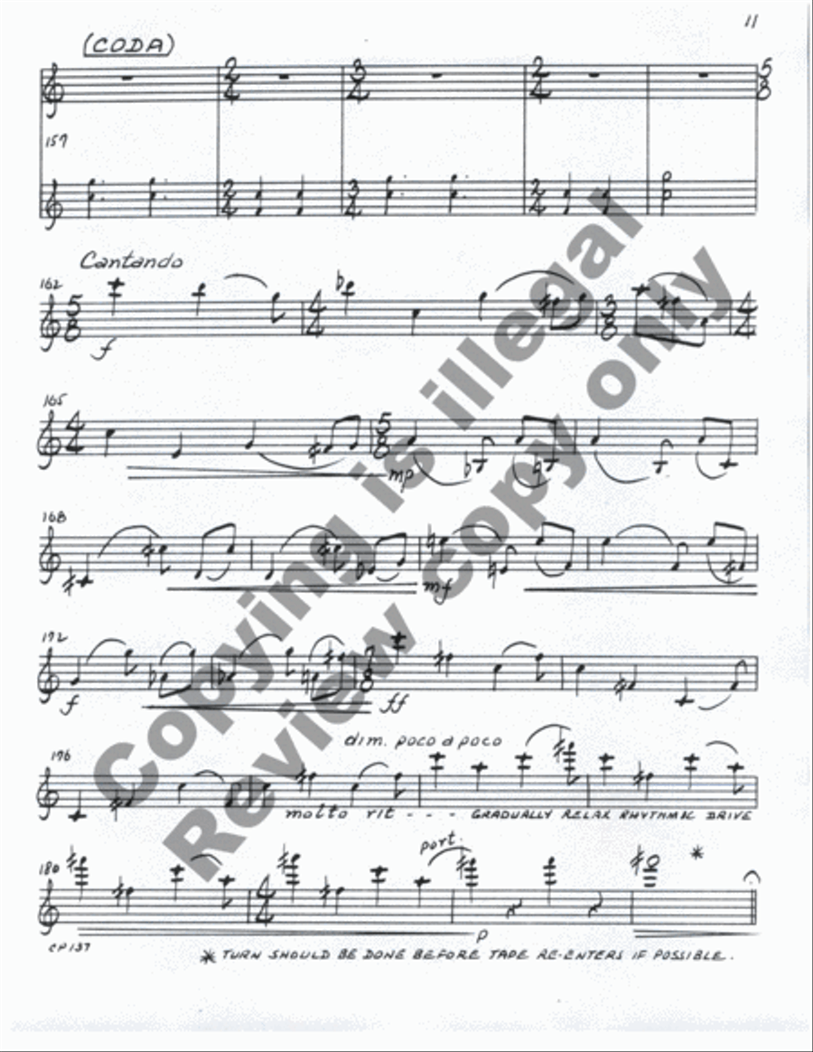 Invention for Violin & Tape Violin Solo scores gallery preview page 22