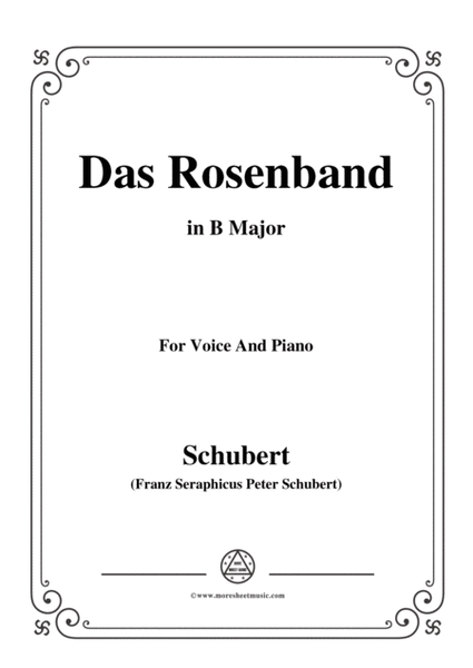 Schubert-Das Rosenband(The Rosy Ribbon),D.280,in B Major,for Voice&Piano image number null