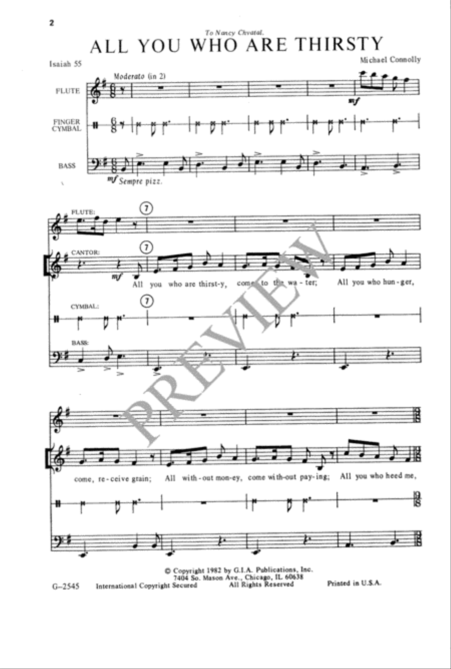 All You Who Are Thirsty 4-Part scores gallery preview page 3