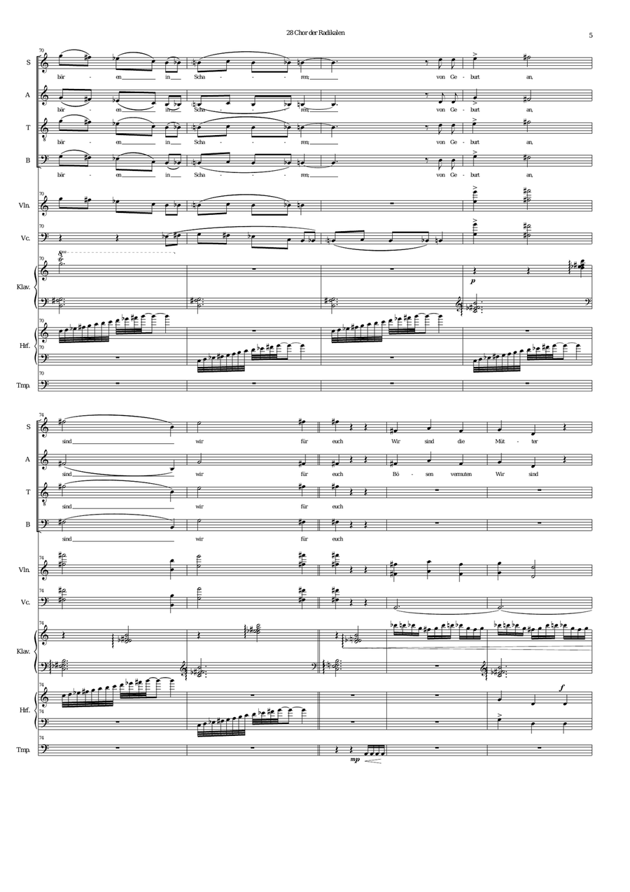 ATON part 28 Chor der Radikalen Cello scores gallery preview page 5