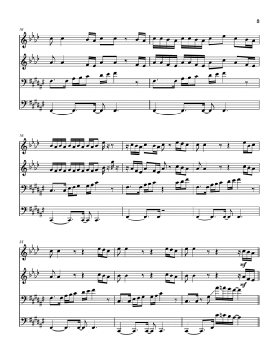 Fancy Like Christmas Brass Quartet scores gallery preview page 4
