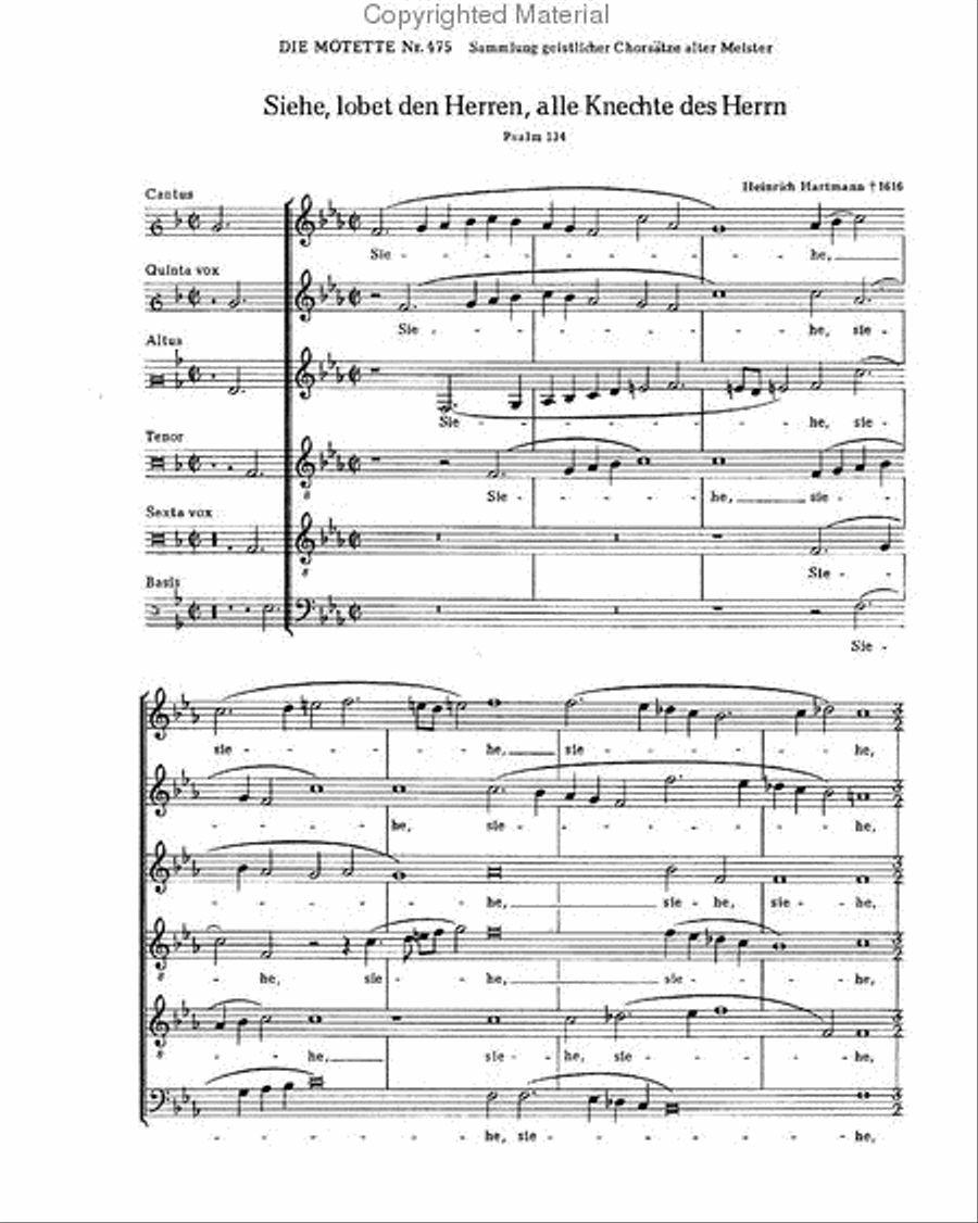 Siehe, lobet den Herren, alle Knechte Choir scores gallery preview page 10