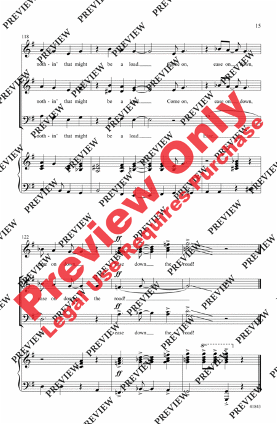 Ease on Down the Yellow Brick Road 3-Part scores gallery preview page 15