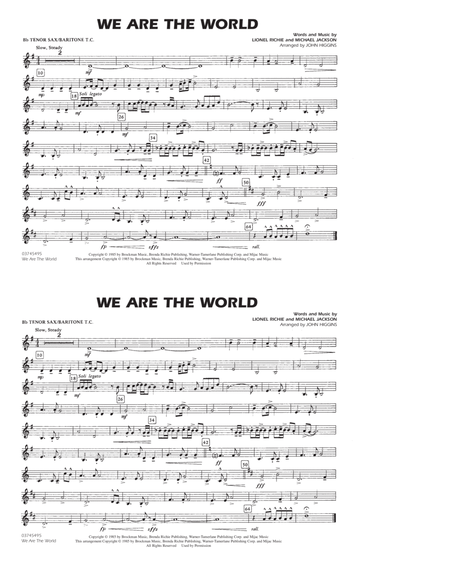 We Are The World - Bb Tenor Sax/Baritone TC