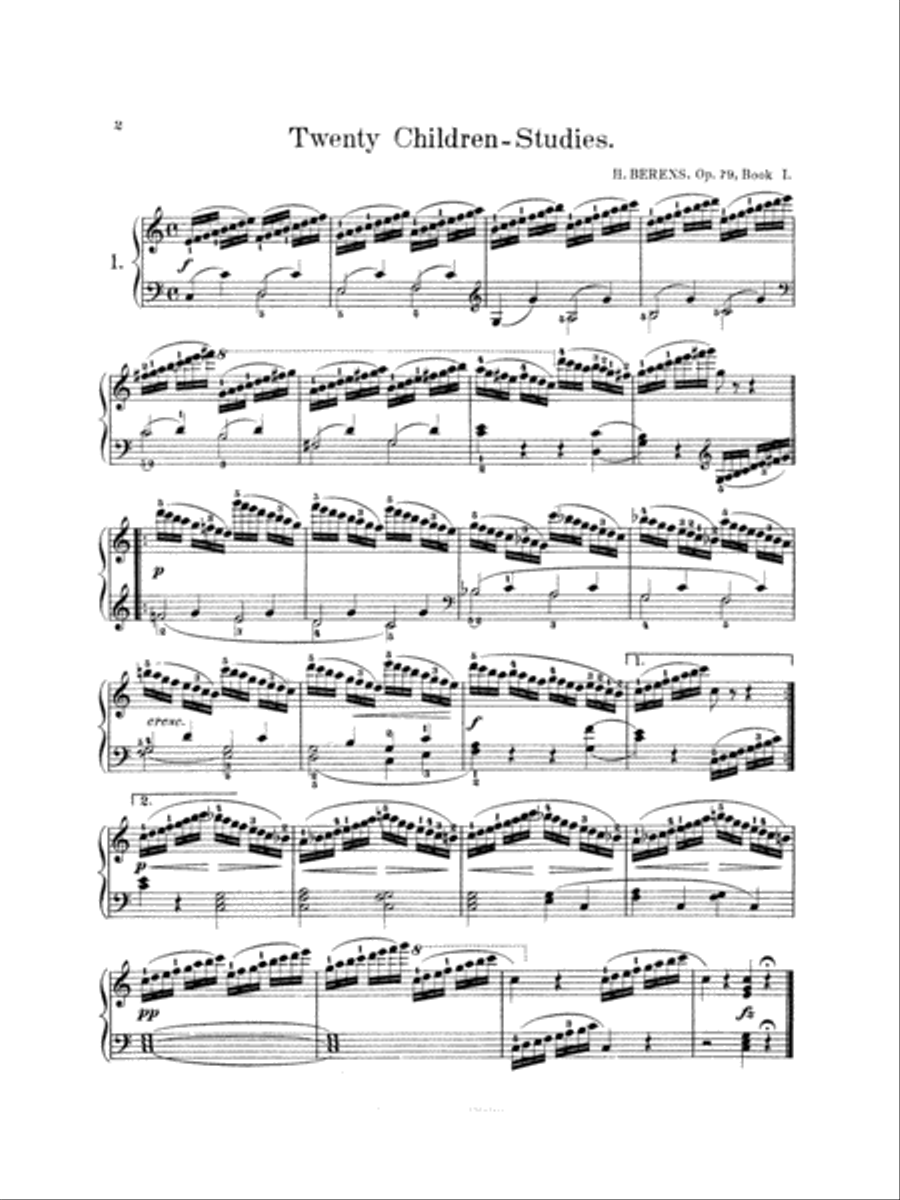 20 Children's Studies, Op. 79 Piano Method scores gallery preview page 3