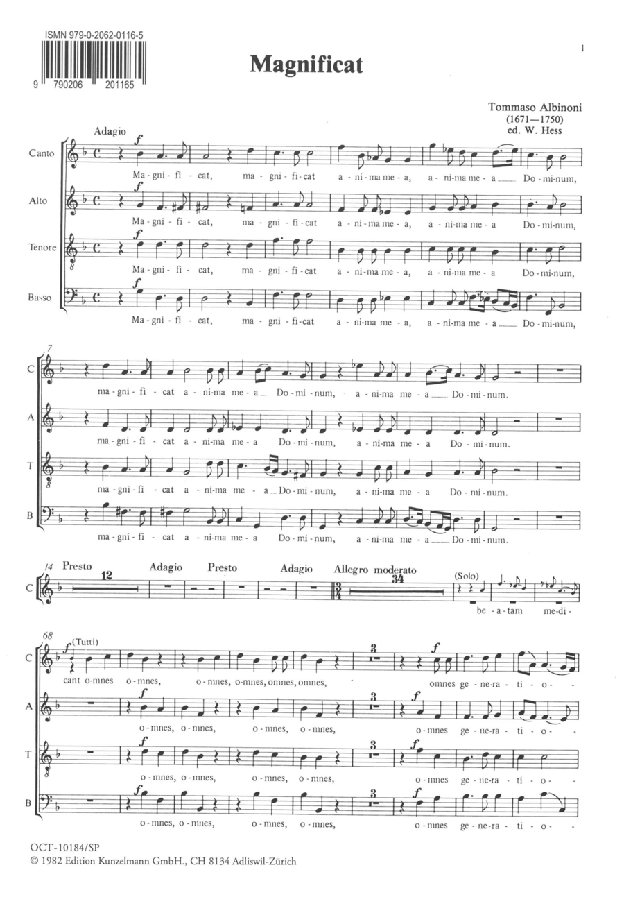 Magnificat Mixed Choir scores gallery preview page 1