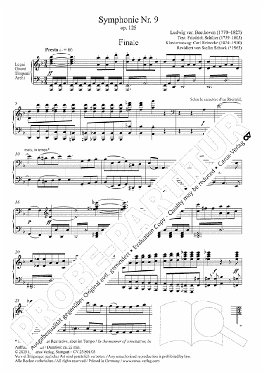 Symphony No. 9, Op. 125 - Finale (Choral Symphony) 4-Part scores gallery preview page 8