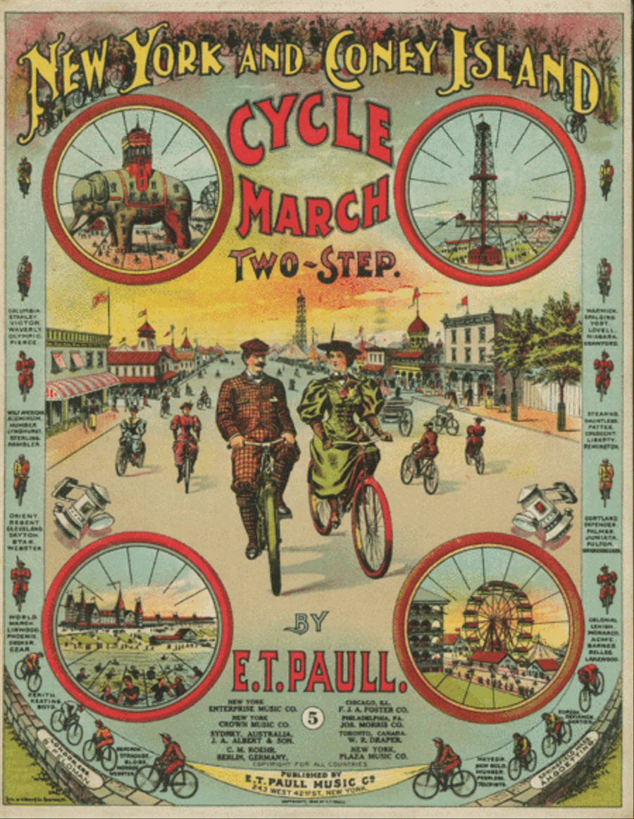 New York and Coney Island Cycle March Two-Step Piano Solo scores gallery preview page 1