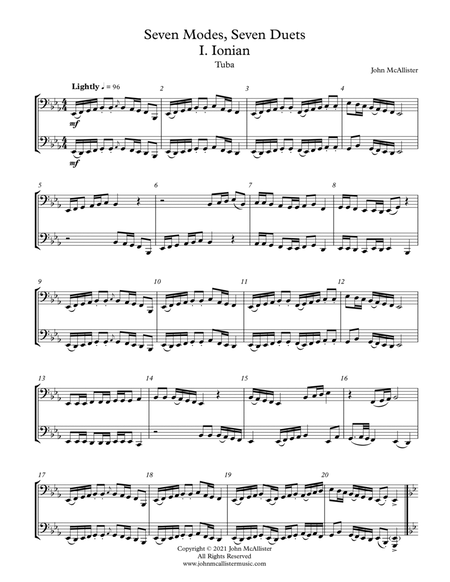 Seven Modes, Seven Duets - Tuba image number null