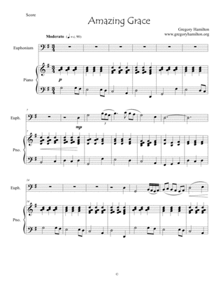 Amazing Grace - for Ephonium and Piano