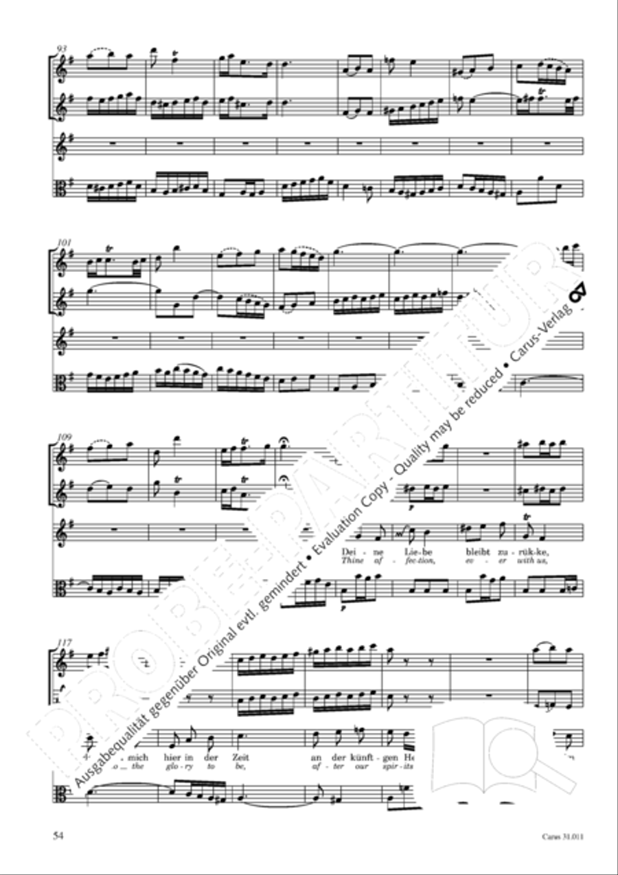 Lobet Gott in seinen Reichen (Himmelfahrtsoratorium) 4-Part scores gallery preview page 55