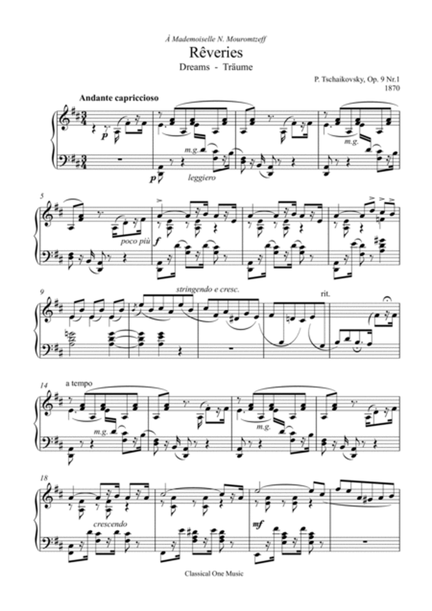 Tchaikovsky-Rêverie in D minor,Op.9 No.1(Piano) image number null