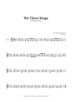 Book cover for We Three Kings for Easy Violin Solo