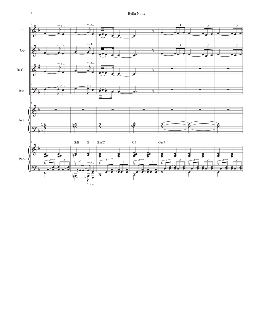 Bella Notte Woodwind Quartet scores gallery preview page 2