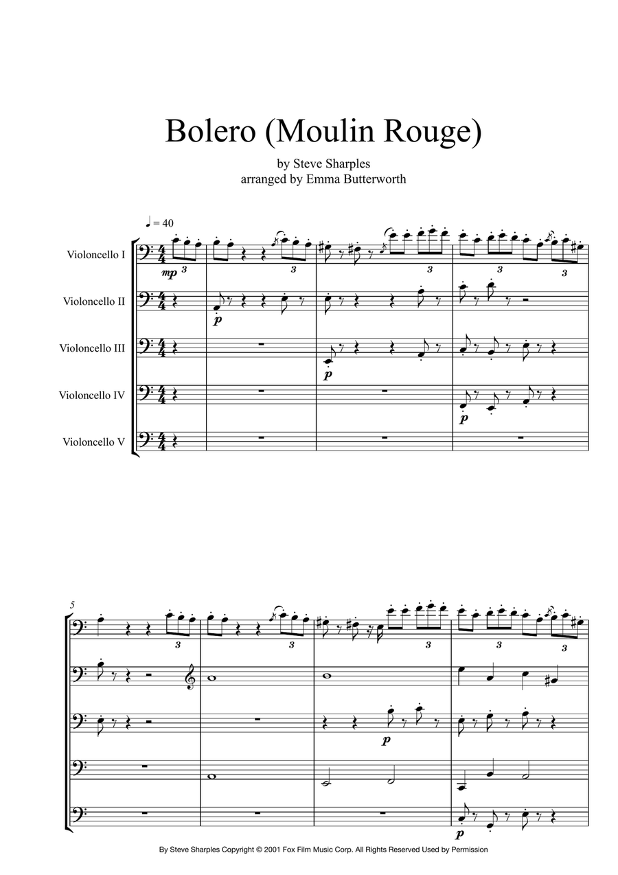 Bolero (end Credits) String Orchestra scores gallery preview page 3