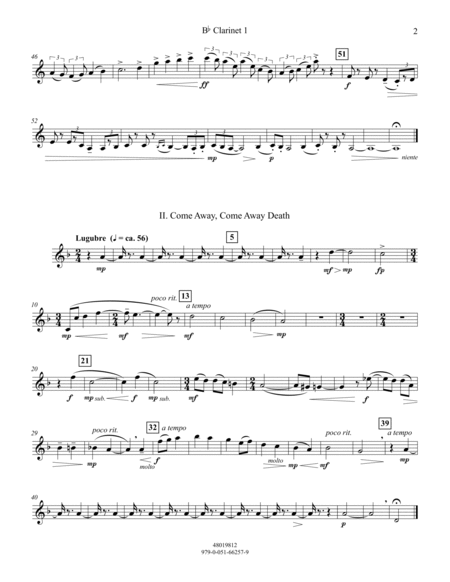 Lyric Suite - Bb Clarinet 1