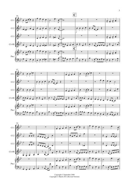Good King Wenceslas (Jazzy Style!) for Clarinet Quartet image number null