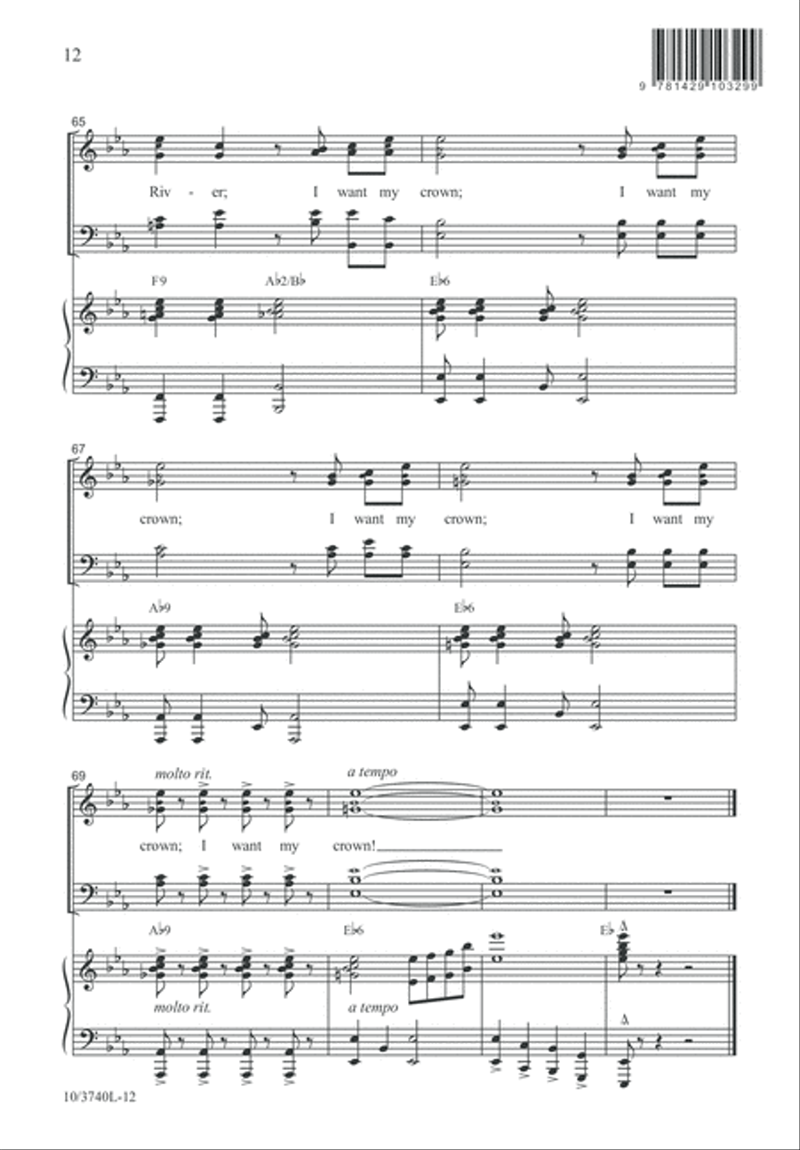 We Are Crossing Jordan River 4-Part scores gallery preview page 12